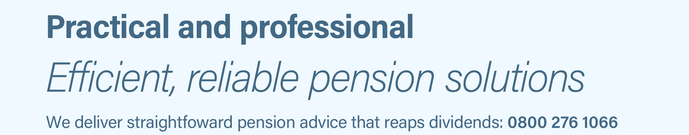 As advertised on Premier Christian Radio, GBNews Radio and Konnect Radio: Friendly, advice from professionals that care, is as easy as 1 - 2 - 3. Portfolios for income and capital growth, for private clients, trustees and churches. Pensions can be set up to deliver reliable income from dividend yield. Your source for independent financial advice you can trust: 0800 276 1066